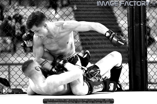 2022-05-07 Milano in the Cage 8 02115 Nikola Gogov-Costel Pomohaci - MMA 77kg